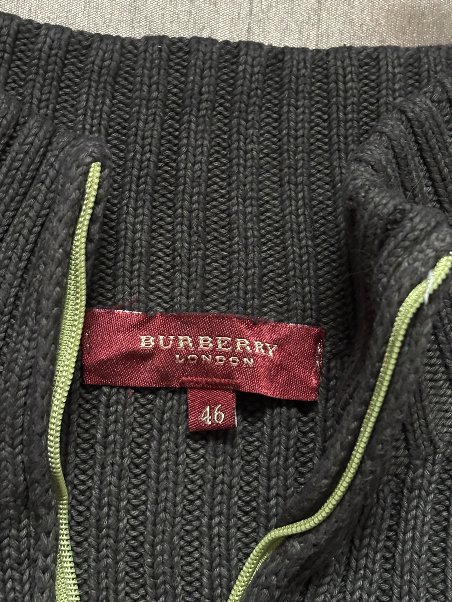 Zip Свитер Burberry London M-L Оригинал,y2k - миниатюра 4