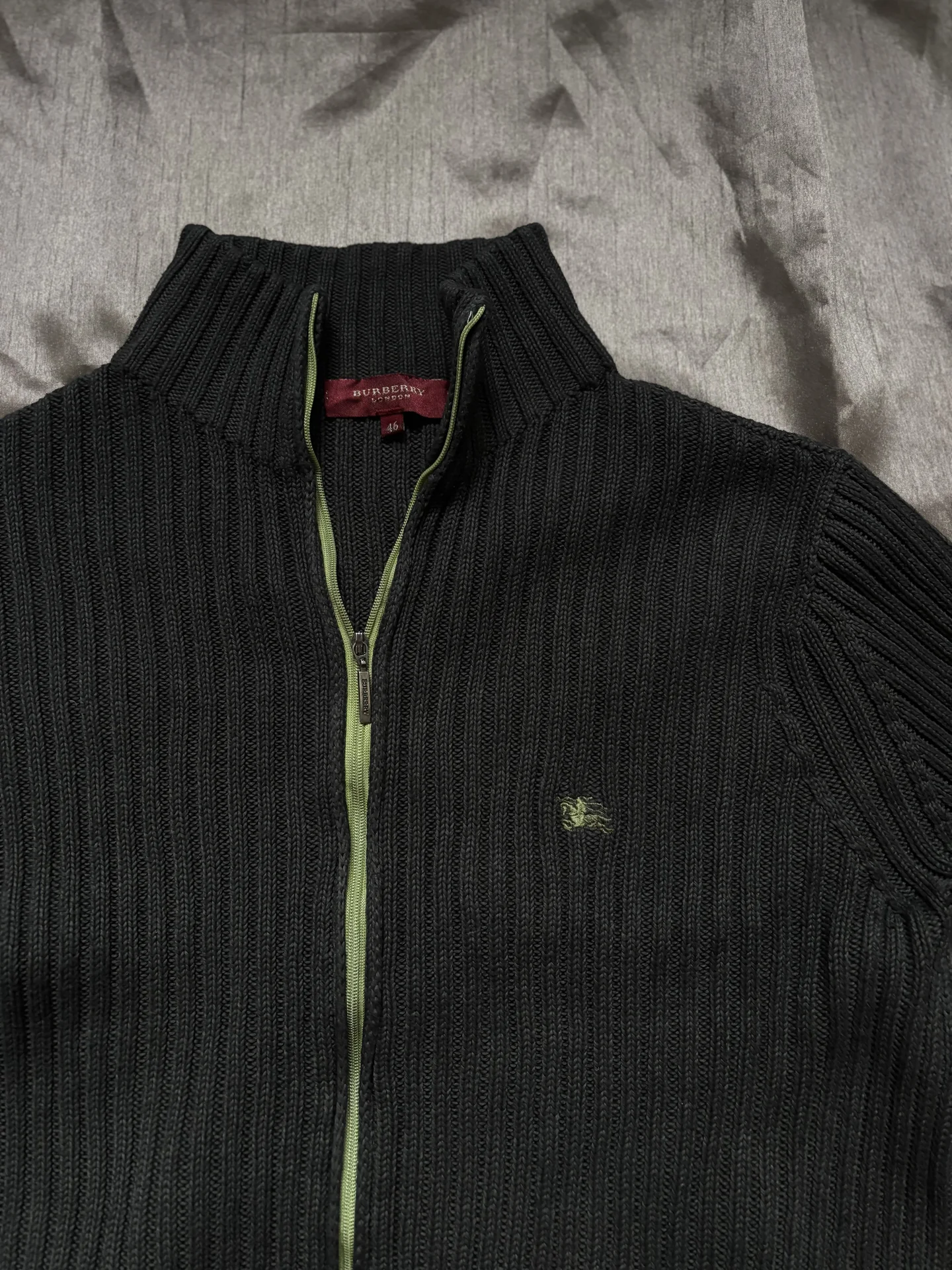 Zip Свитер Burberry London M-L Оригинал,y2k - миниатюра 5