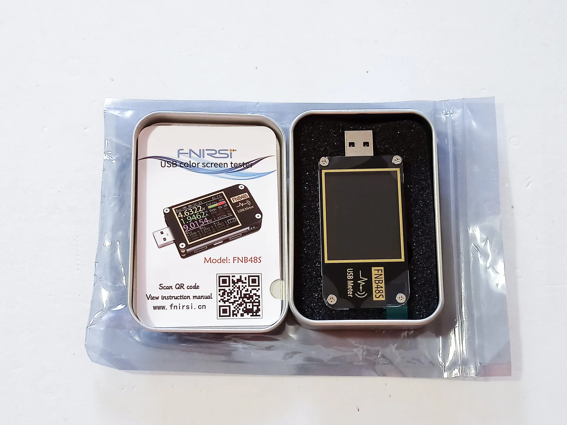 Fnirsi Fnb48S USB Type-C тестер измеритель напряжения, тока, мощности, ёмкости PD/QC/FCP/PE/VOOC - миниатюра 5