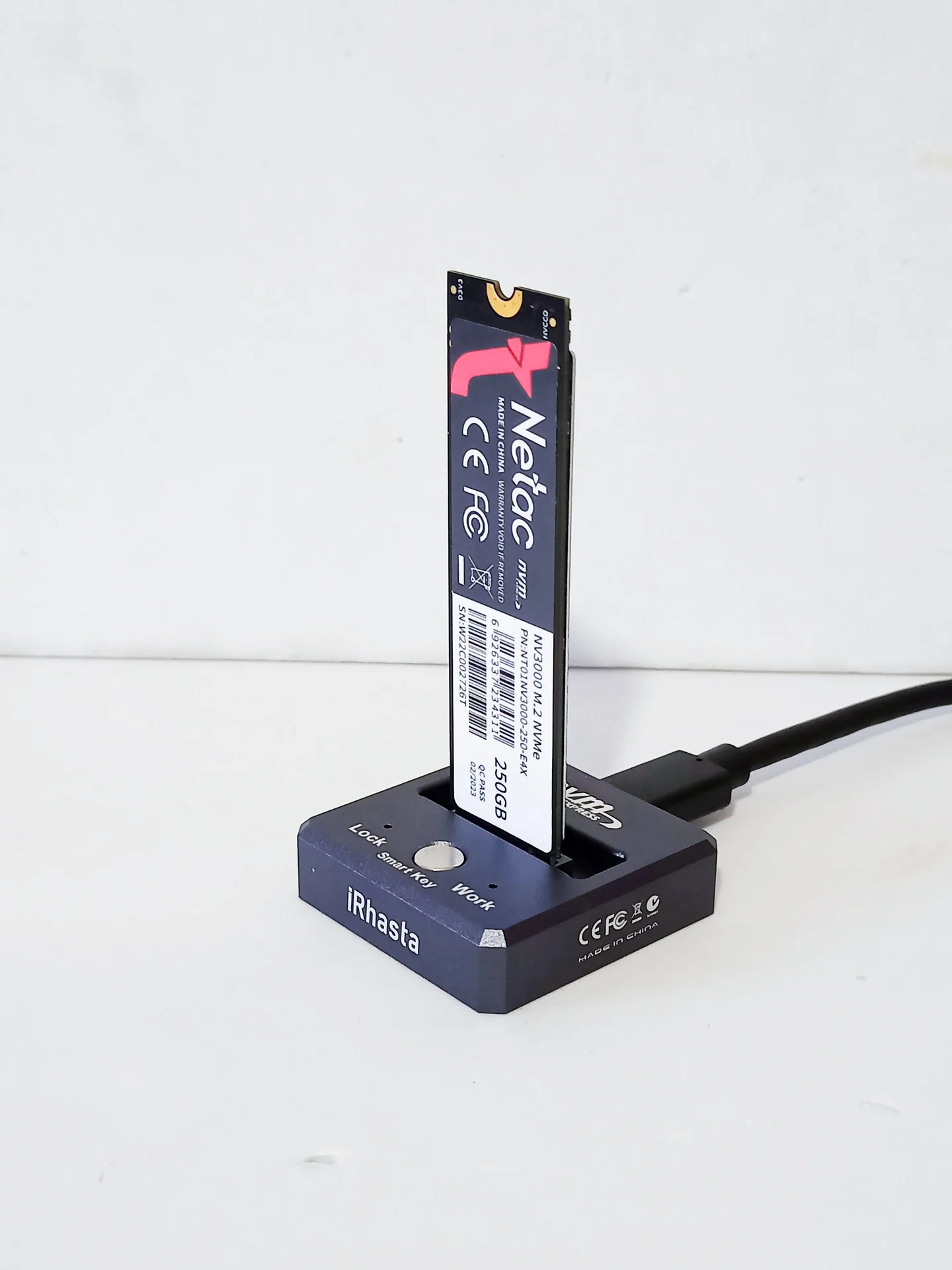 Адаптер док-станция NVMe SATA SSD M.2 USB Type-C защита от записи - изображение 1