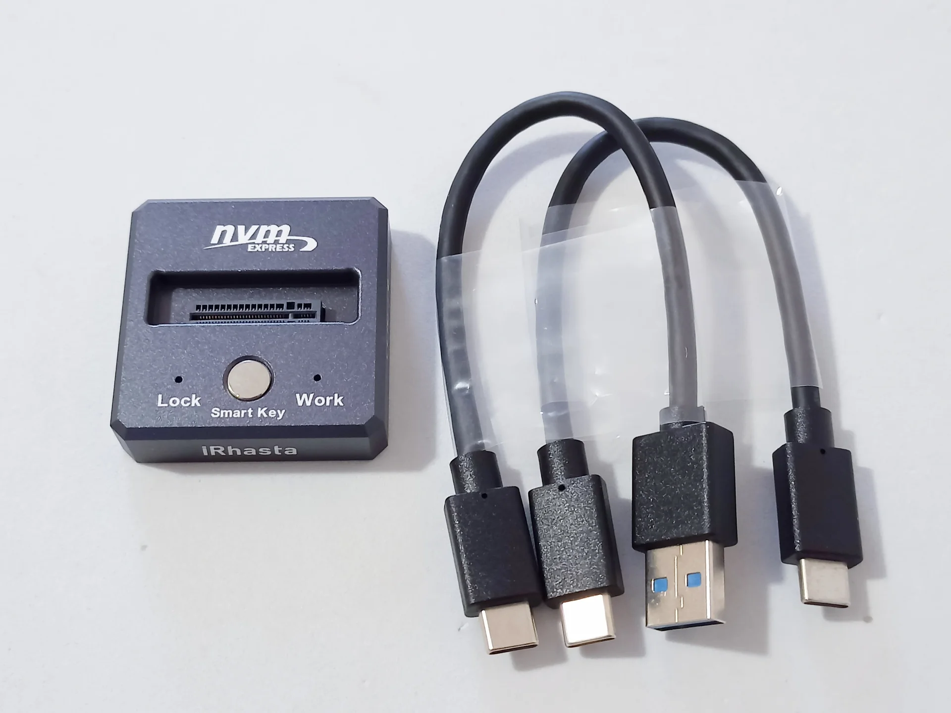 Адаптер док-станция NVMe SATA SSD M.2 USB Type-C защита от записи - миниатюра 4