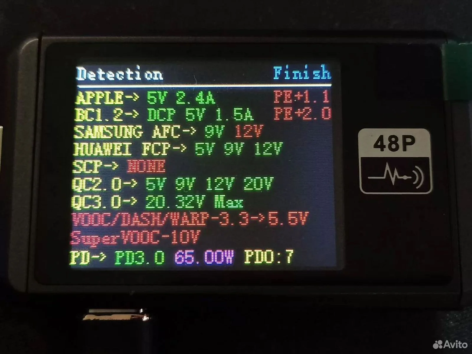 GaN зарядное устройство 65Вт Type-C USB ЗУ BK-313 - миниатюра 7