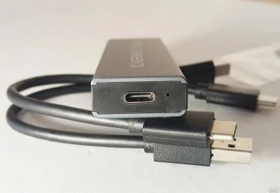 2в1 M.2 SSD Универсальный корпус с поддержкой двух протоколов NVMe и NGFF (SATA) Внешний переносной - миниатюра 2