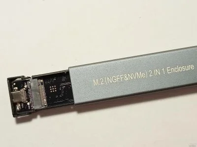 2в1 M.2 SSD Универсальный корпус с поддержкой двух протоколов NVMe и NGFF (SATA) Внешний переносной - миниатюра 5