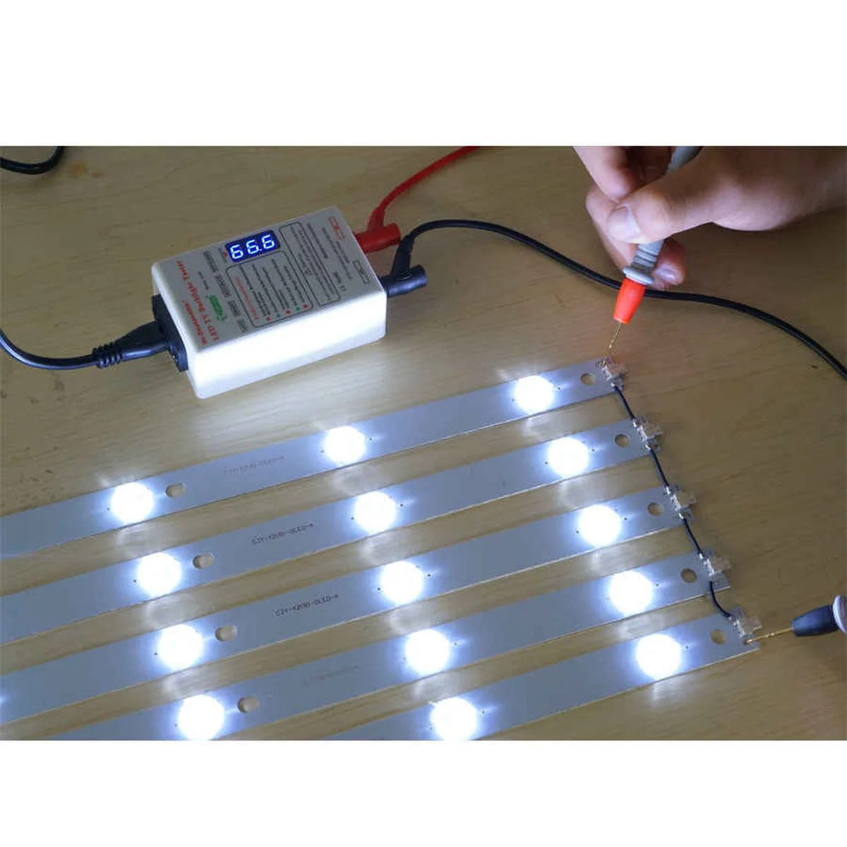 Тестер LED светодиодной подсветки автоматический. Проверка светодиодов ремонт лент подсветки теле - миниатюра 4