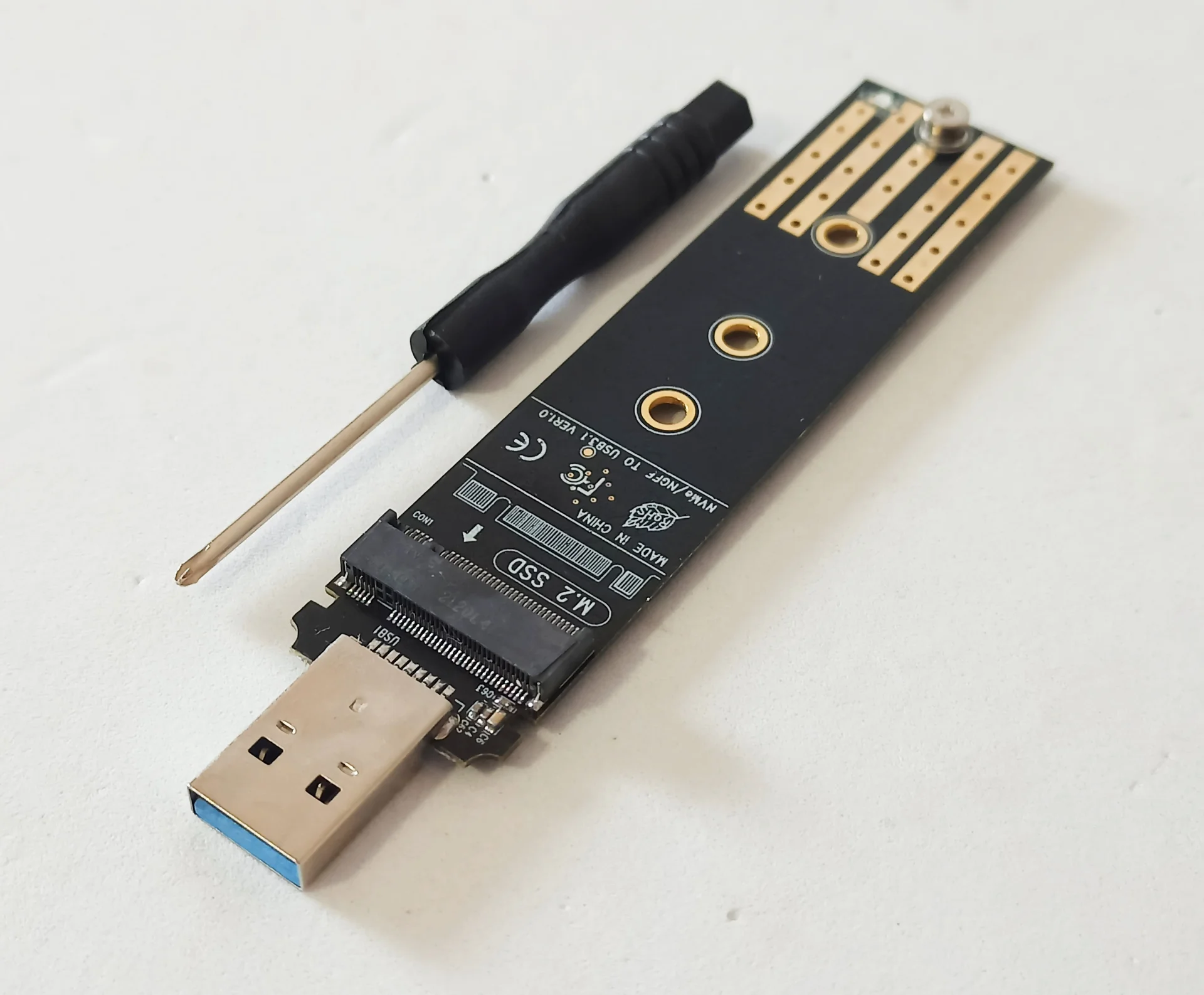 2в1 USB3.1 адаптер M.2 SSD с поддержкой двух протоколов NVMe и NGFF (SATA) (M-key + B+M-Key) безкорп - изображение 1