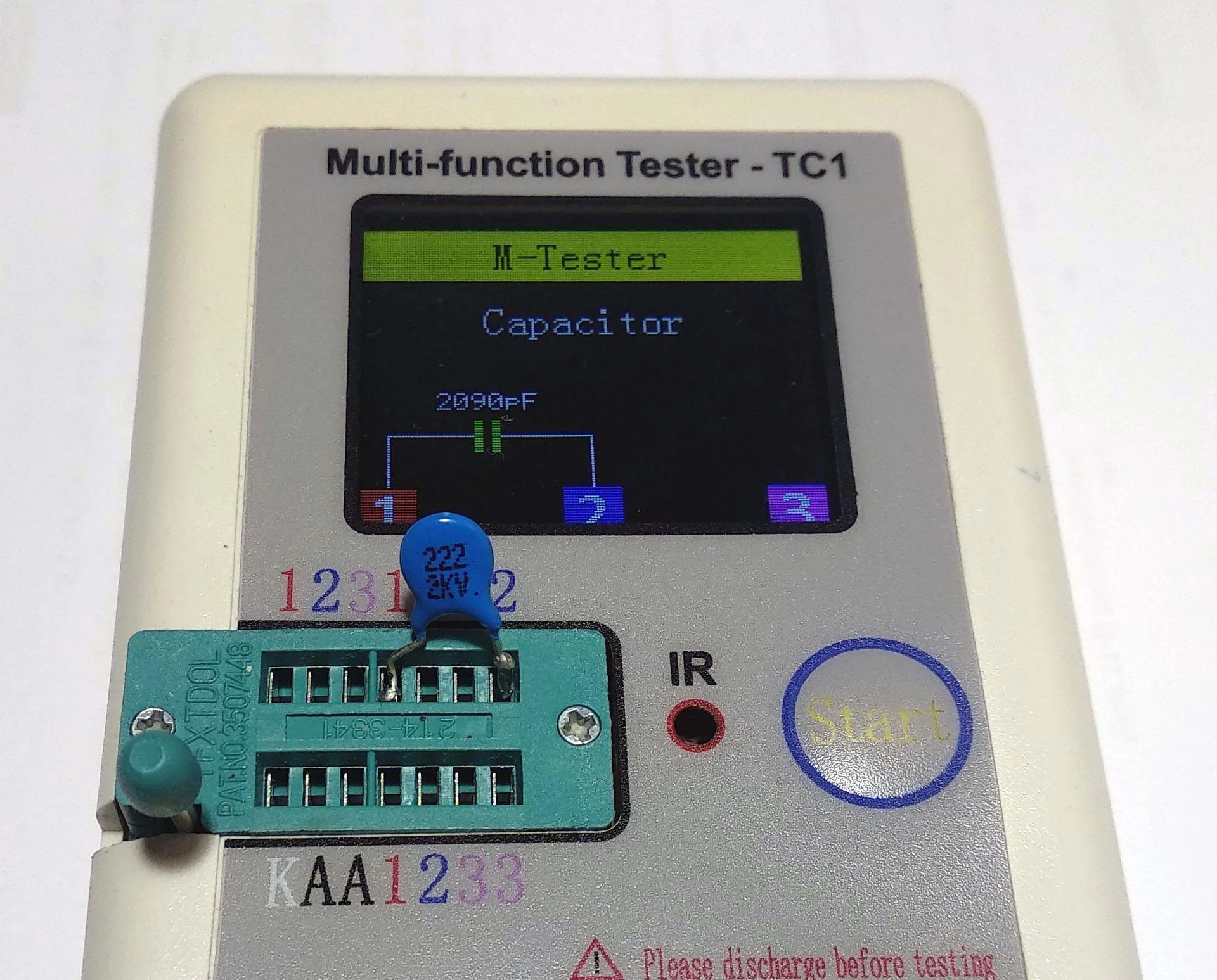 Многофункциональный тестер TC1 измеритель LCR, RLC, ESR - миниатюра 2