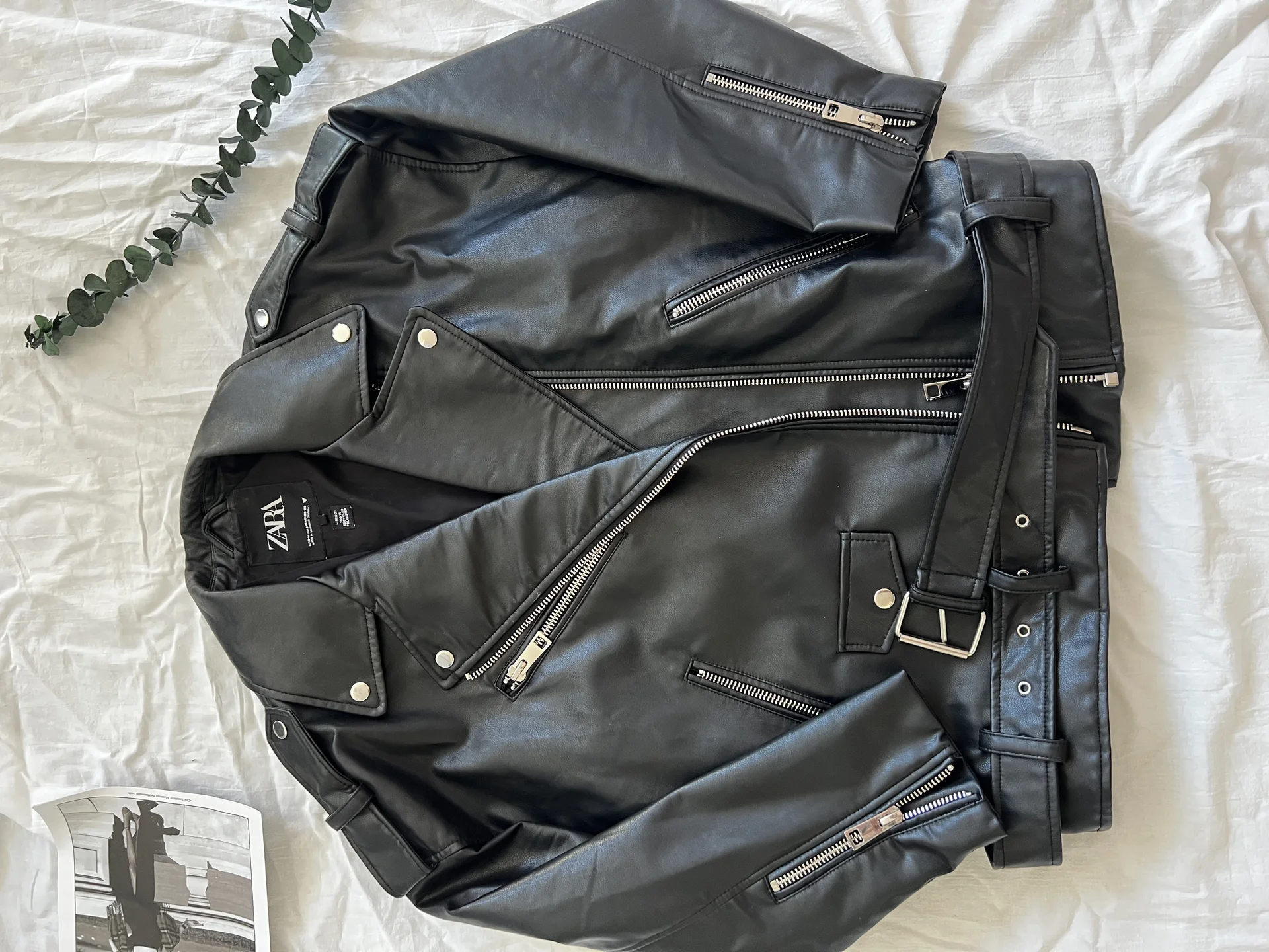 Кожаная куртка Zara s-m оригинал - изображение 1