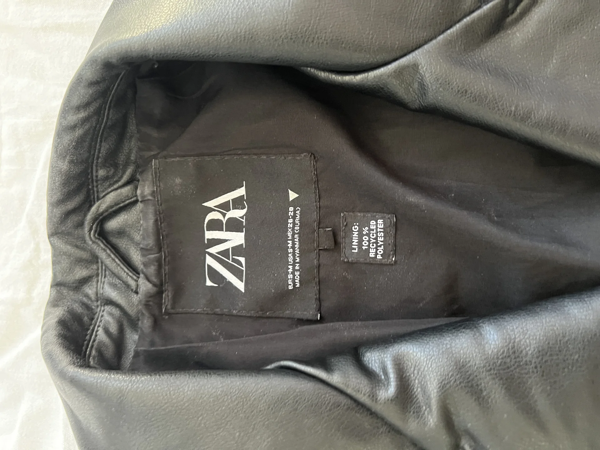 Кожаная куртка Zara s-m оригинал - миниатюра 3