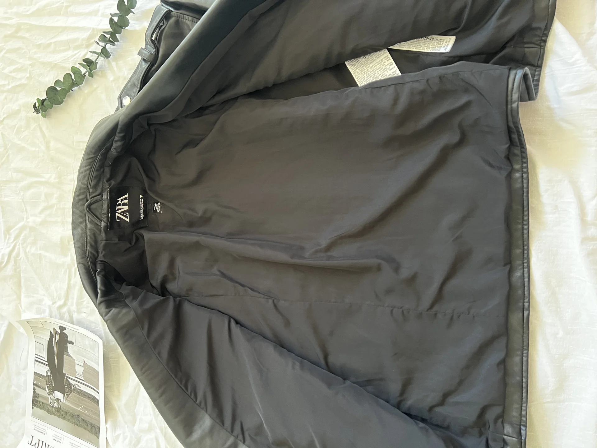 Кожаная куртка Zara s-m оригинал - миниатюра 5