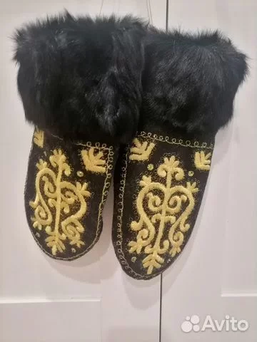 Варежки с натуральным мехом 1 шт. в наличии - миниатюра 2