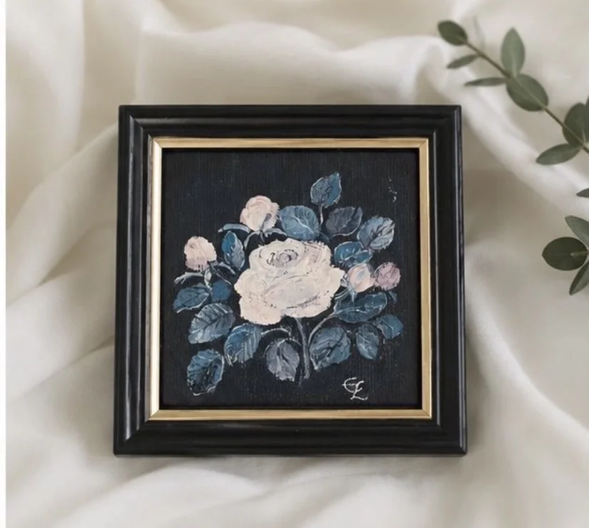 Картина с розой 10*10 см - миниатюра 6