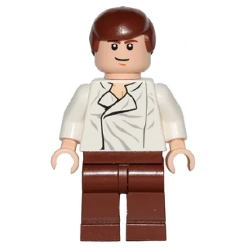 Минифигурка LEGO sw0278 Han Solo - White Shirt wit - изображение 1