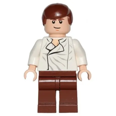 Минифигурка LEGO sw0278 Han Solo - White Shirt wit