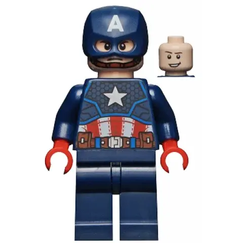 Минифигурка LEGO sh0686 Captain America - Dark Blu