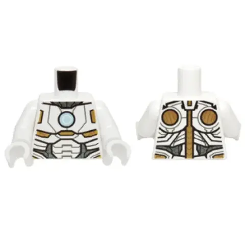 Деталь LEGO 973pb2193c01 Torso Armor with Light Bl