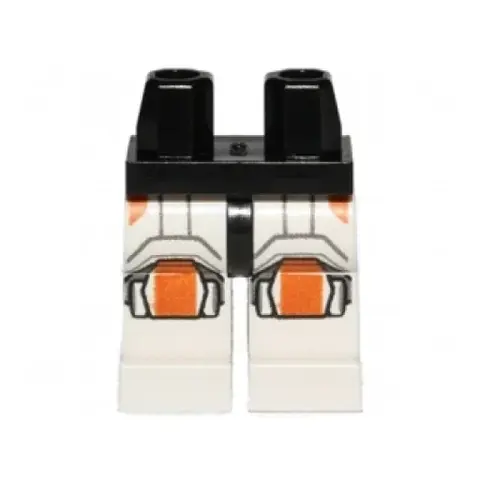 Деталь LEGO 970c01pb17 Hips and White Legs with SW