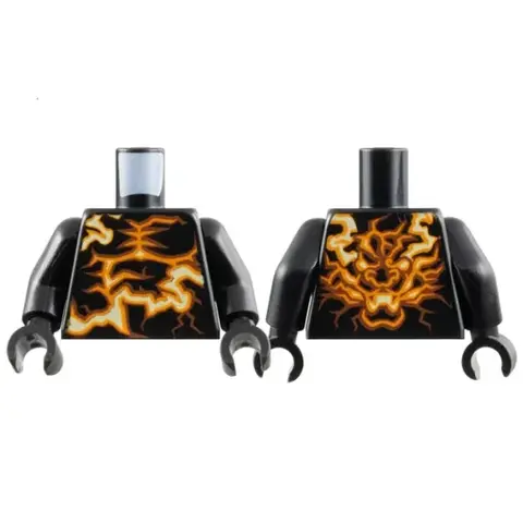 Деталь LEGO 973pb3940c01 Torso Ninjago Bright Ligh