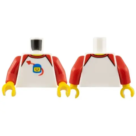 Деталь LEGO 973pb2340c01 Torso Shirt with Red Coll