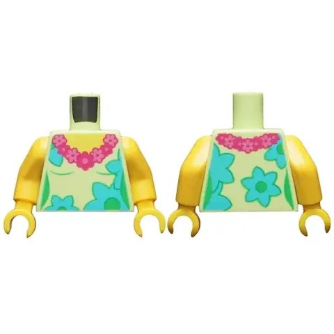 Деталь LEGO 973pb3441c01 Torso Female, Dark Pink a