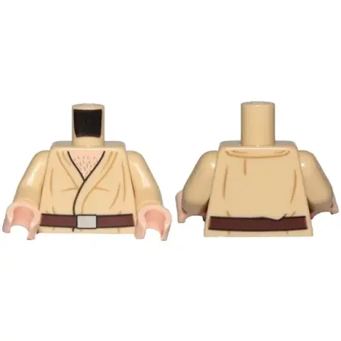 Деталь LEGO 973pb3172c01 Torso SW Tunic, Dark Brow