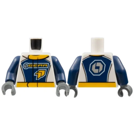 Деталь LEGO 973pb2684c01 Torso Racing Suit with 'G - изображение 1