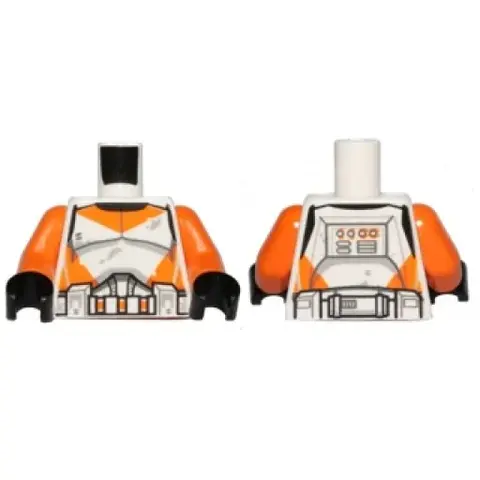 Деталь LEGO 973pb1592c01 Torso SW Armor Clone Troo