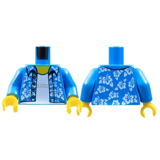 Деталь LEGO 973pb2731c01 Torso Hawaiian Shirt Open - изображение 1