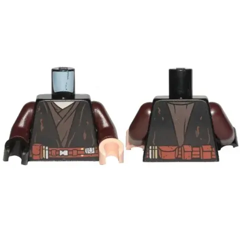 Деталь LEGO 973pb3752c01 Torso SW Jedi Robe, Reddi