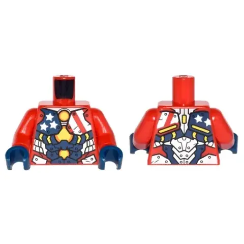 Деталь LEGO 973pb2646c01 Torso Armor with Stars an