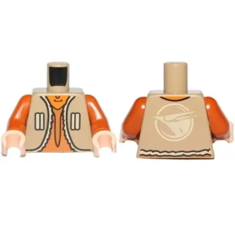 Деталь LEGO 973pb1713c01 Torso Vest with Vertical