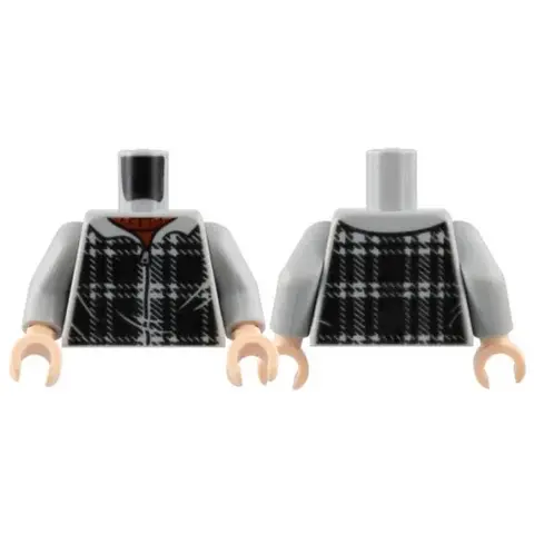 Деталь LEGO 973pb3218c01 Torso Hoodie Plaid over D