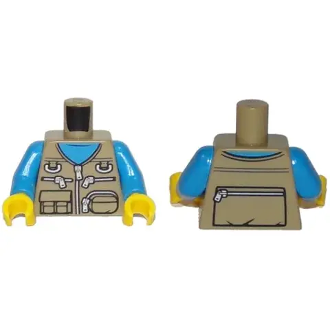 Деталь LEGO 973pb2912c01 Torso Vest with Zipper, P