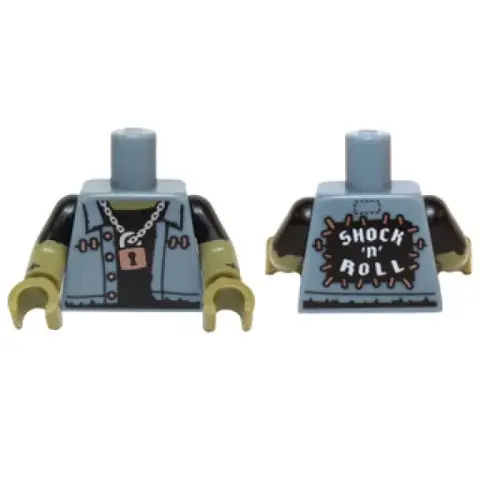 Деталь LEGO 973pb2106c01 Torso Vest over Black Und