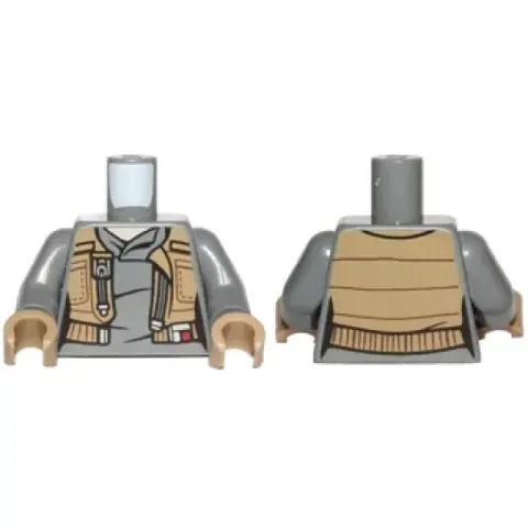 Деталь LEGO 973pb2479c01 Torso SW Female Shirt wit