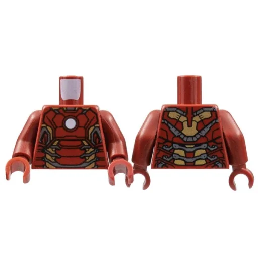 Деталь LEGO 973pb1937c01 Torso Armor with White Ci - изображение 1