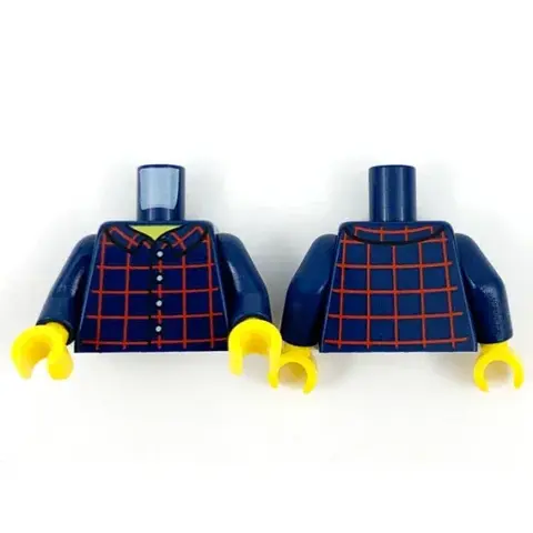 Деталь LEGO 973pb2513c01 Torso Shirt Dark Red Plai
