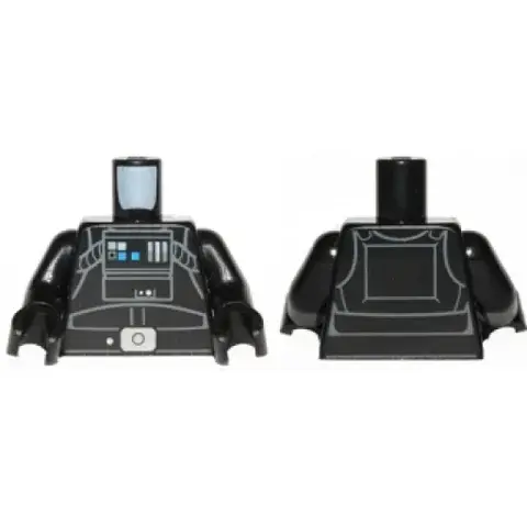 Деталь LEGO 973pb1880c01 Torso SW TIE Pilot, Detai
