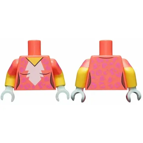 Деталь LEGO 973pb3433c01 Torso Female White Blaze,