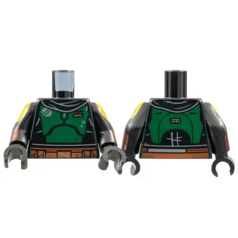 Деталь LEGO 973pb4396c01 Torso SW Armor, Black Sca