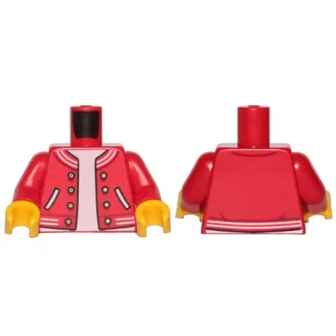 Деталь LEGO 973pb3624c01 Torso Letterman Jacket wi