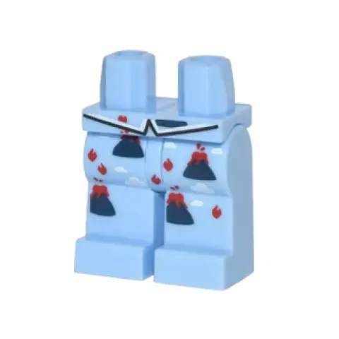Деталь LEGO 970c00pb0704 Hips and Legs with Volcan