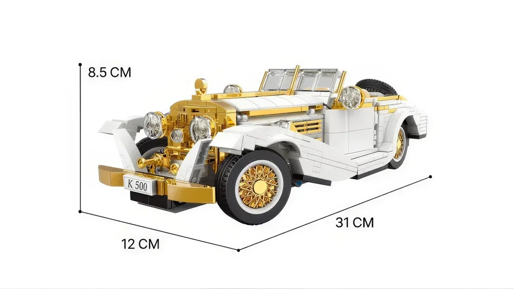 Конструктор Mould King 10003 "Mercedes-Benz 500K", 952 детали - миниатюра 3