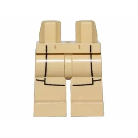 Деталь LEGO 970c00pb0254 Hips and Legs with SW Jed
