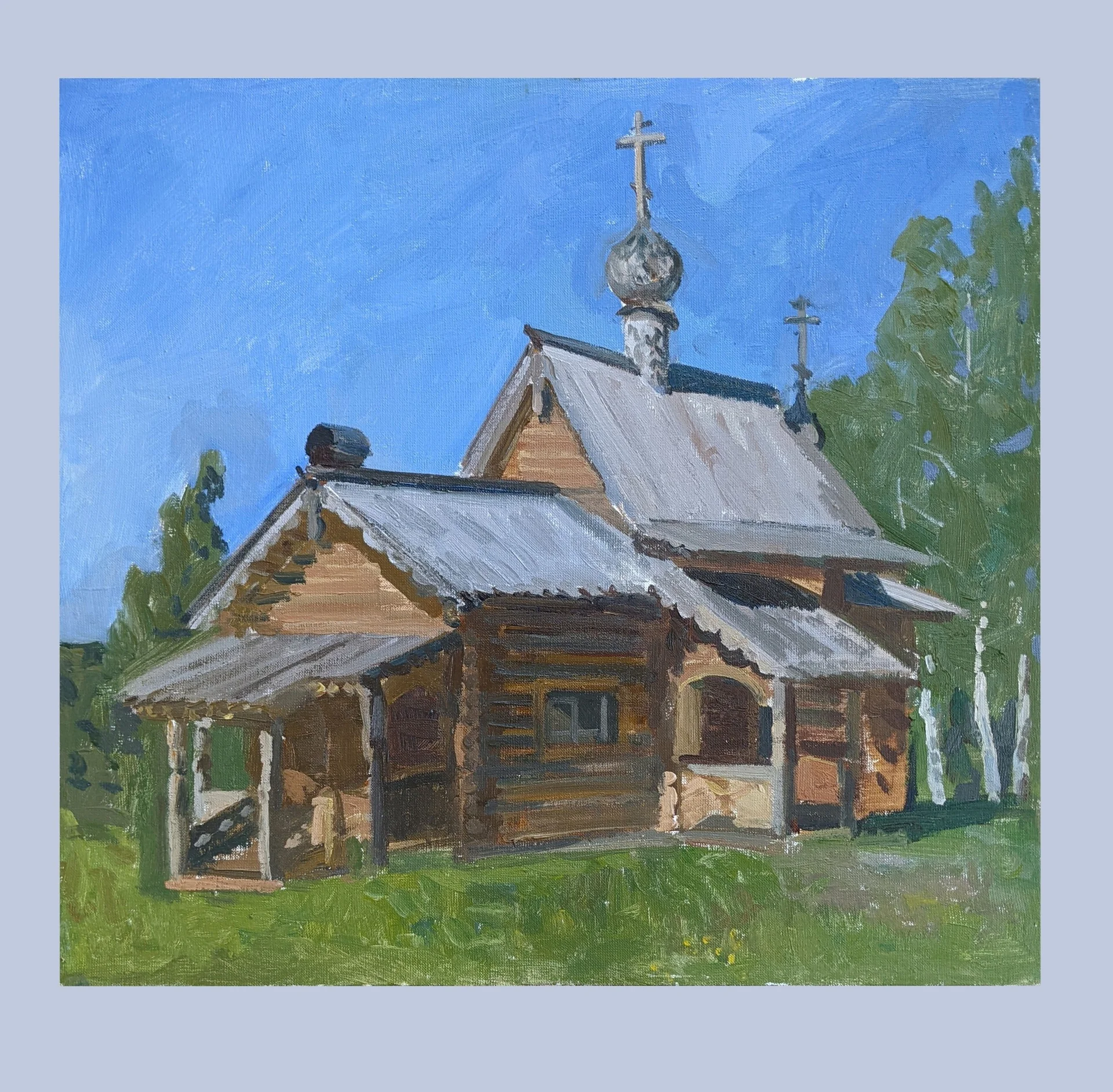 Картина маслом на холсте, церковь - изображение 1