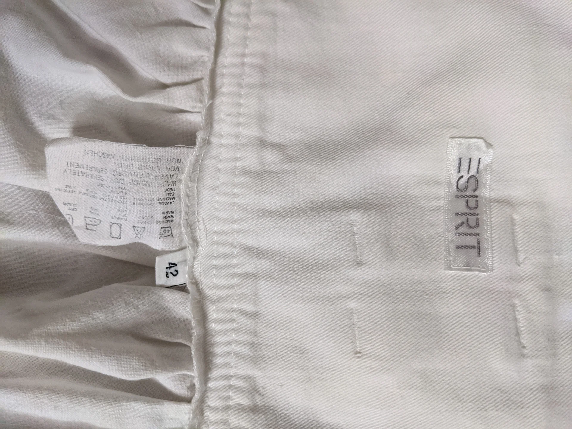 Белая юбка-миди Esprit, хлопок, размер 48-50 XL - миниатюра 3