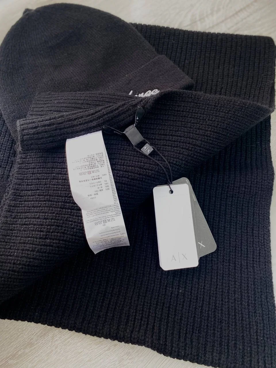 Комплект шапка и шарф Armani Exchange - миниатюра 4