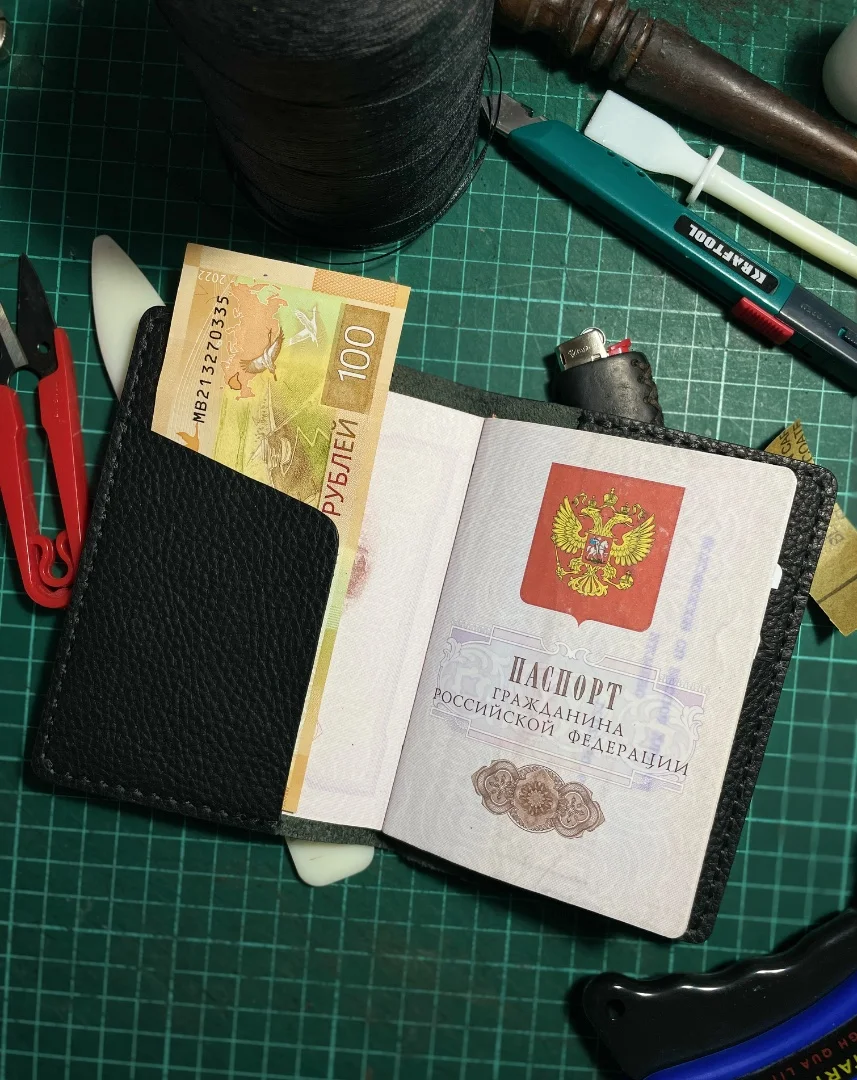 Обложка на Паспорт натуральная кожа - миниатюра 3