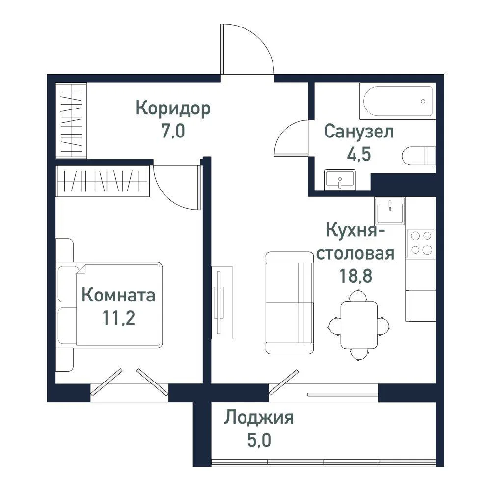 Продам 2-х к.кв-ру в ЖК ПРИТЯЖЕНИЕ, ул.Ефрейтора Потехина д.5 - миниатюра 3