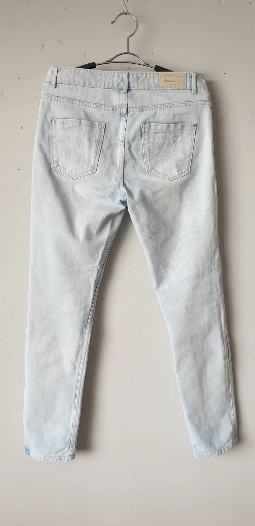 Джинсы женские рваные голубые Stradivarius 42-44 - миниатюра 3